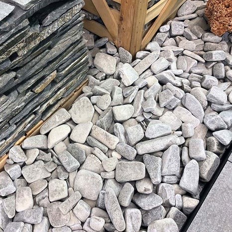 Pebbles Slate Kavala Fish Grey, 6-10  cm 