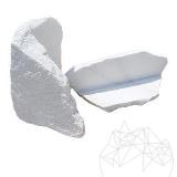 Rock Face Thassos Polygonal Marble (Corner Piece)