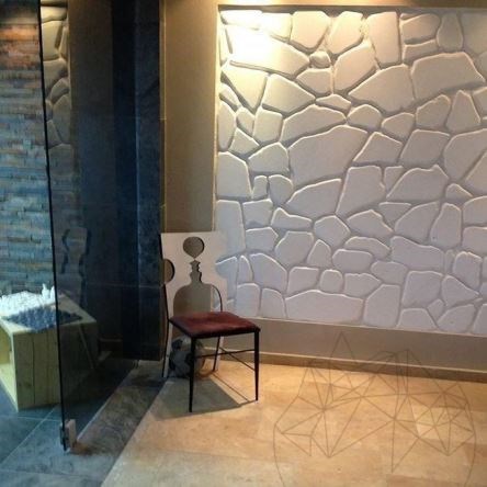 Thassos Polygonal Antique Marble Crazy Paving, 2 cm