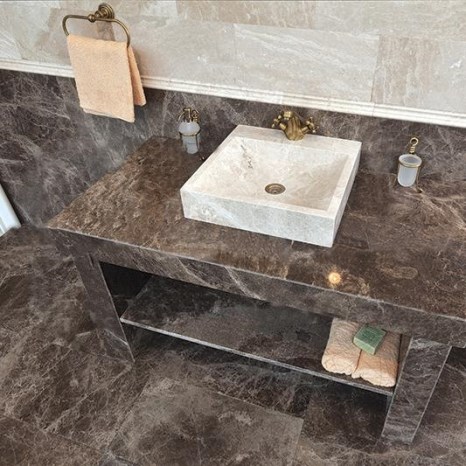 Dark Emperador Polished Marble, 60 x 30 x 2 cm