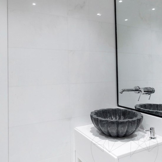 Thassos Polished & Bevelled Edge Marble, 61 x 30.5 x 1 cm - Economy