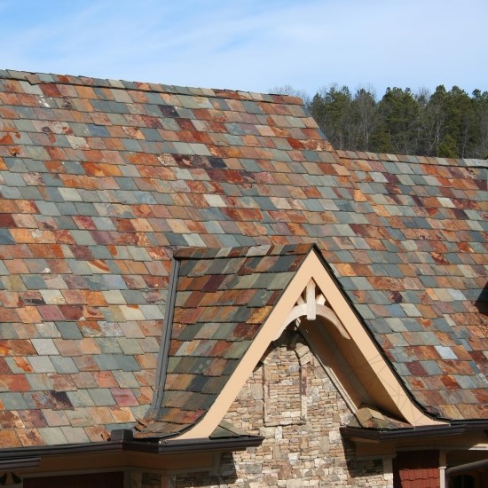 Multicolored Riven & Chiseled Edge Slate 15 x 30 cm - (Roof & Claddings)