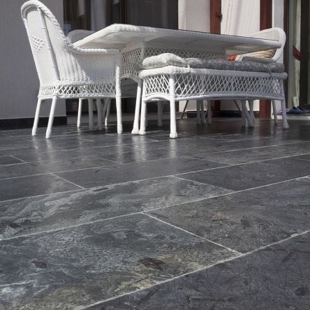 Natural Silver Slate, Brushed (Anti-Slip), 60 x 30 | Ideal for Outdoor/Indoor, Vertical/Orizontal