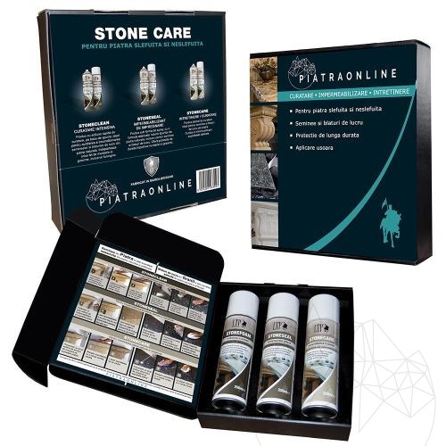 LTP Stone Care Kit - All in one care kit for stone fireplaces and worktops (cleans, seals and maintains)