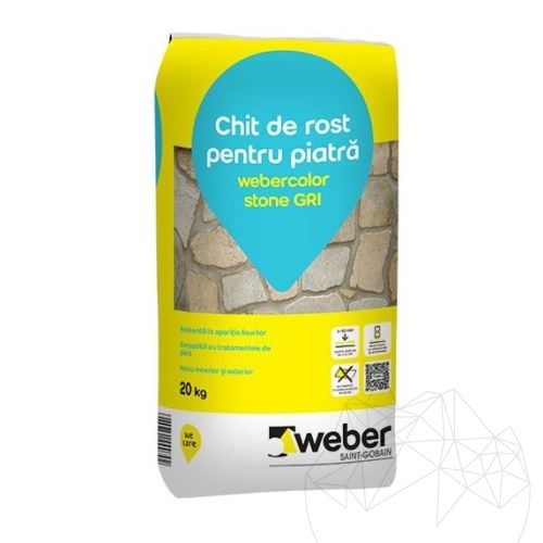 Weber Color Stone Grey 20 Kg - Natural stone flexible wall & floor wide joint grout