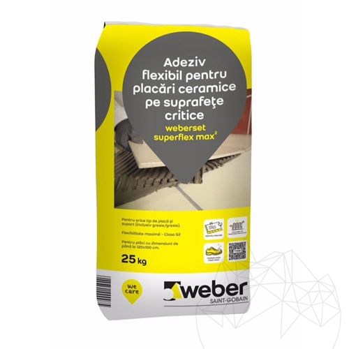 Weber Set Superflex Max² 25 Kg - Floor & wall grey profesional adhesive