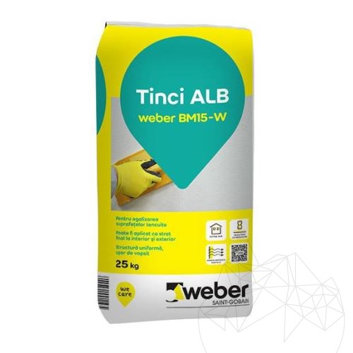 Weber BM15-W 25 Kg - Fine white wall plaster