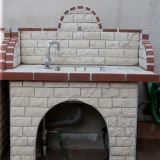 Barbeque Table & Washbasin with splitface stone
