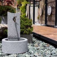 Leopard White Granite - Freestanding Water Fountain (47 x 40 x 70 cm)