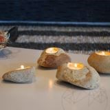 Handmade Candle Holder - Mandras Sandstone