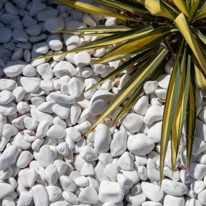 White Marble Thassos Pebbles, 1-3 cm KG 