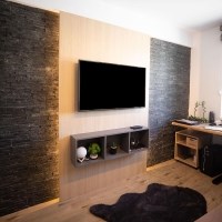 Stras Black Slate Wall Cladding Panel 15 x 60 cm