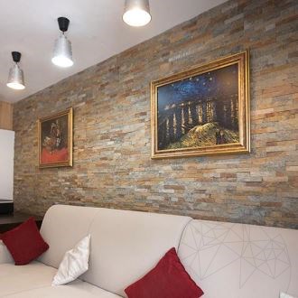 Bronze Quartzite Wall Cladding Panel 15 x 60 x 1-2  cm