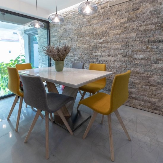 Silver Splitface Travertine, 5 cm x FL x 2cm