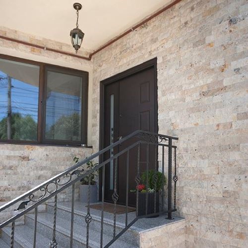 Multicolored Splitface Travertine, 7.5 cm x FL x 2.2 cm