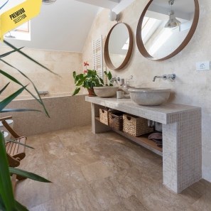 Latte PREMIUM Honed Travertine, 30.5 x 30.5 x 1.2 cm