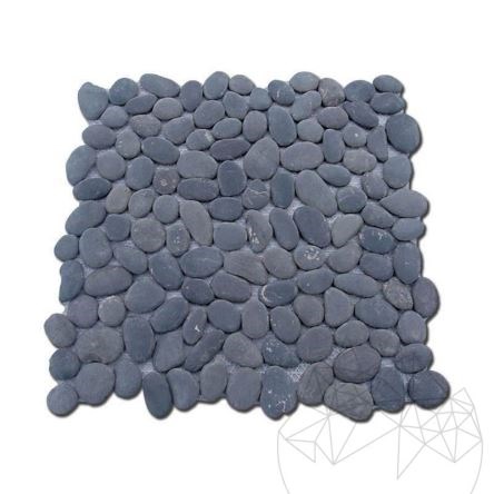 Black Honed Pebbles  Mosaic
