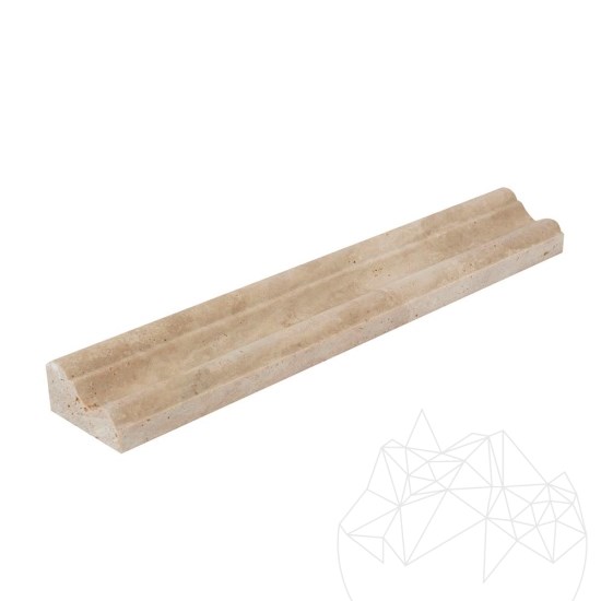 Classic Travertine M17 Moulding, 2.5 x 5 x 30.5 cm