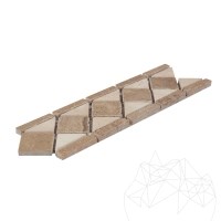 Classic & Noce Tumbled Travertine B21 Border