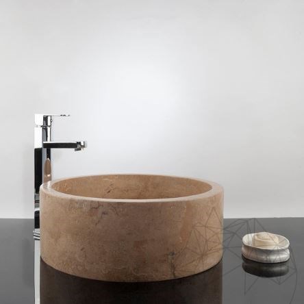 Bathroom Sink - Latte Travertine RS-22, 41.5 x 15 cm