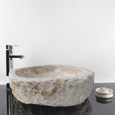 Bathroom sink - Cream Natura Limestone