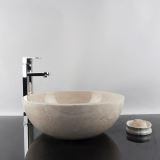 Bathroom Sink - Bursa Beige Marble RS-5, 42 x 15 cm