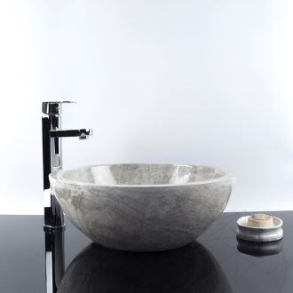 Bathroom Sink - Tundra Grey Marble RS-5, 42 x 15 cm