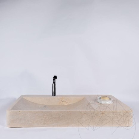 Bathroom Sink Arco Classic Travertine SSTS, 80 x 50 x 10 cm