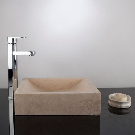 Bathroom Sink - Classic Travertine SS-2, 40 x 30 x 10 cm