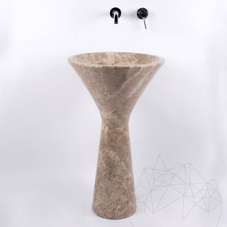 Bathroom sink - Tao Antros Light Emperador Marble 50 x 85 cm
