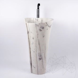 Bathroom sink - Tao Milos Calacatta Lilac Marble 42 x 85 cm