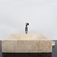 Bathroom Sink Cappucino Marble SS-30, 45 x 45 x 12 cm