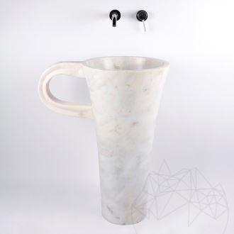 Bathroom sink - Tao Evia Arabescato Oro Marble 42 x 85 cm