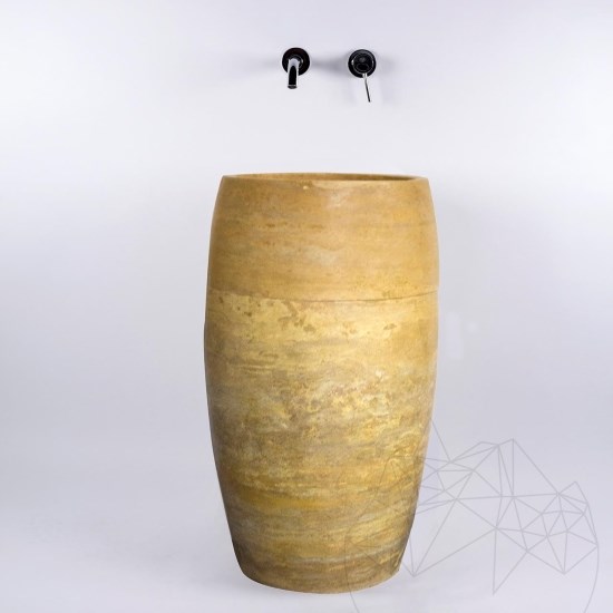 Bathroom Sink - Yellow Travertine SP 22