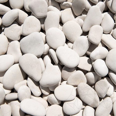 Flat White Pebbles Bag, 20kg