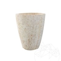 Romano Classic Riven Travertine Flower Pot, 60 x 50 x 50 cm