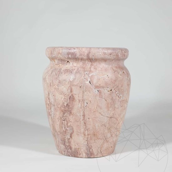 Autograph-Roma Decorative Red Opium Travertine Vase 30 x 25 x 25 cm 