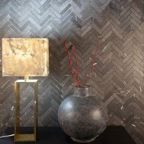 Autograph-Venetia Decorative Ceppo Grey Marble Vase, 30 x 30 x 30 cm