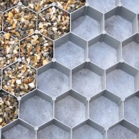 Landscape Spacer Design System for Gravel stability, grey, 1176 x 764 x 32 mm