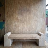 Romano Travertine Garden Bench (165 x 40 x 50 cm)