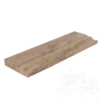 Noce Travertine M10 Moulding, 12.5 x 30.5 x 2 cm