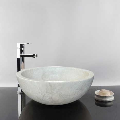 Bathroom Sink - Cappuccino Marble RS-5, 42 x 15 cm