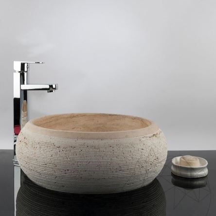Bathroom Sink - Classic Travertine RS-24, 41 x 15 cm