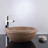 Bathroom Sink - Latte Travertine RS-19, 42 x 16 cm