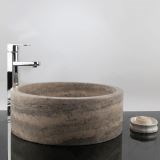 Bathroom Sink - Silver Travertine RS-22, 42 x 15 cm