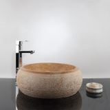 Bathroom Sink - Yellow Travertine RS-24, 42 x 15 cm