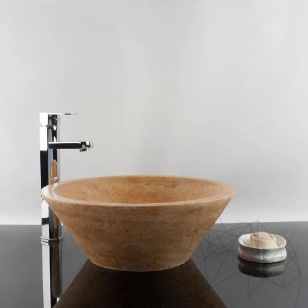 Bathroom Sink - Yellow Travertine RS-8, 41.5 x 15 cm