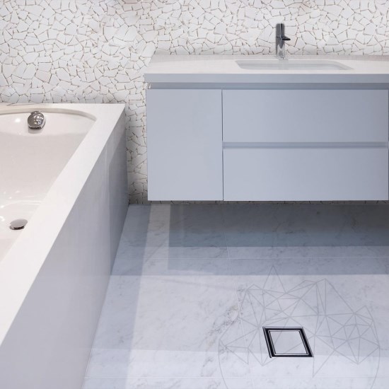 Crazy Paving Tumbled Thassos Marble Mosaic