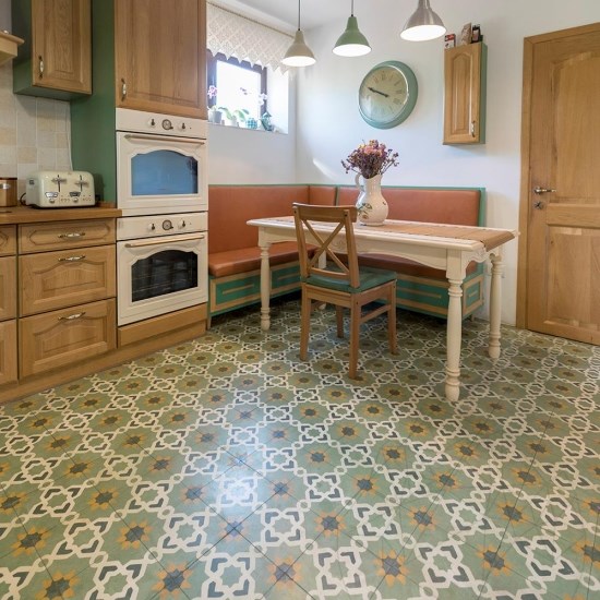 Oriental Terrazzo KR-09 Green 20 x 20 x 1.8 cm
