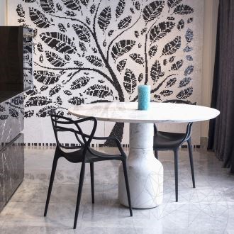 Volakas Marble Moon Dining Table